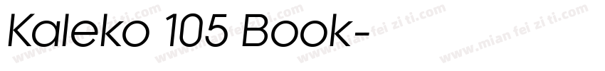 Kaleko 105 Book字体转换
